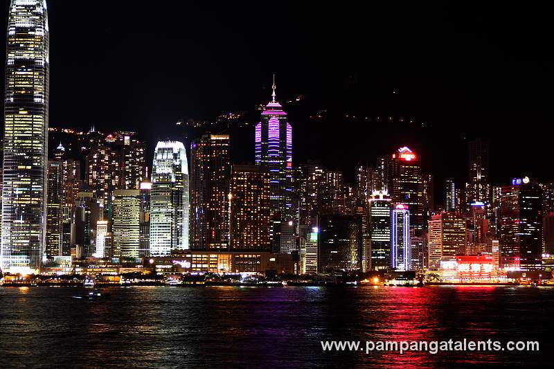 Hong Kong Island Sky Line (Night View from China Ferry Terminal)
